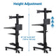 DIY Mobile Workstation Cart Computer Workstation 2-Monitor