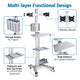 DIY Mobile Workstation Cart Computer Workstation 2-Monitor