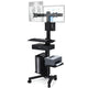 DIY NexusX 2-Monitor Mobile Workstation Cart w/ Locking Storage Drawer