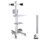 DIY Mobile Workstation Cart Computer Workstation 2-Monitor