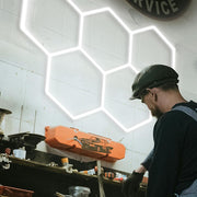 Hexagon Lights Garage Workshop Hex Light Tube Set of 24