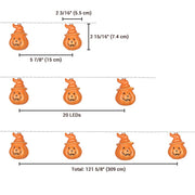 DIY Halloween Lights Pumpkin String Light 10FT Battery Operated Orange