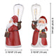 DIY Set(2) Santa Figurine with LED Edison Bulb Battery Powered