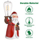 DIY Set(2) Santa Figurine with LED Edison Bulb Battery Powered