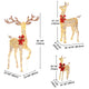 DIY Outdoor Lighted Reindeer Yard Decorations 3pcs