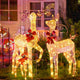 DIY Outdoor Lighted Reindeer Yard Decorations 3pcs
