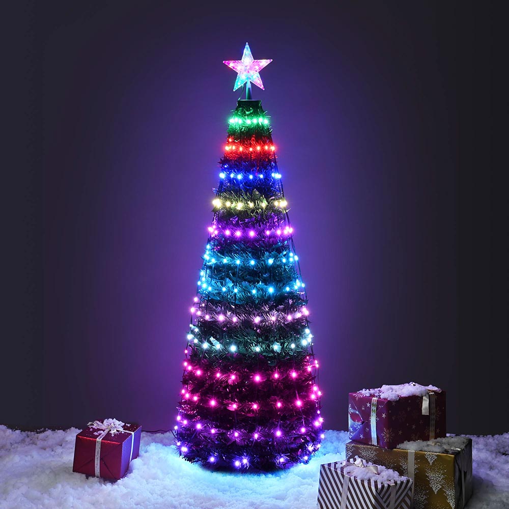 5FT Christmas Tree with Light Remote Control Holiday Decor Indoor