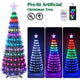 DIY Pre-lit Christmas Tree Multi-Color(16 million) Remote & APP Control