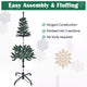 DIY 4 feet Faux Christmas Tree with Ribbon Metal Stand