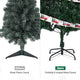 DIY 7.5 feet Faux Christmas Tree with Ribbon Metal Stand