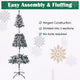 DIY 7.5 ft White Christmas Tree with Flocking & Ribbon