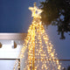 DIY 28ft Flagpole Christmas Tree Lights - 4840 Warm White LEDs