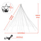DIY 28ft Flagpole Christmas Tree Lights - 4840 Warm White LEDs