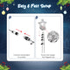 DIY 28ft Patio Outdoor Lights Tree Warm White 20'Hx26'D