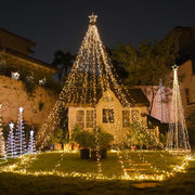 DIY 28ft Patio Outdoor Lights Tree Warm White 20'Hx26'D