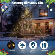 DIY 28ft Patio Outdoor Lights Tree Warm White 20'Hx26'D