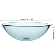 DIY 16" Glass Vessel Sink Bowl for Bathroom Vanities