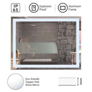 DIY Frameless Bathroom Mirror with Lights Touch Switch 32x24