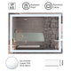 DIY Frameless Bathroom Mirror with Lights Touch Switch 32x24