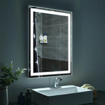DIY Frameless Bathroom Mirror with Lights Touch Switch 32x24