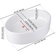 DIY Oval Vessel Bathroom Porcelain Sink w/ Drain