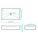 DIY XL Rectangle Vessel Bathroom Porcelain Sink w/ Drain