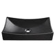 DIY 26" Black Rectangular Vessel Sink Pop up Drain