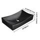 DIY 26" Black Rectangular Vessel Sink Pop up Drain