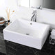 DIY Rectangle Bath Vessel Porcelain Sink w/ Overflow & Drain