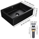 DIY Rectangle Vessel Porcelain Sink Black w/ Overflow Drain