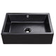 DIY Rectangle Vessel Porcelain Sink Black w/ Overflow Drain