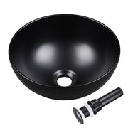 DIY 12" Round Black Vessel Sink Pop up Drain