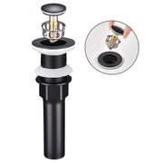 DIY 12" Round Black Vessel Sink Pop up Drain