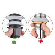 DIY 12" Round Black Vessel Sink Pop up Drain