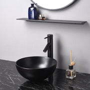 DIY 12" Round Black Vessel Sink Pop up Drain