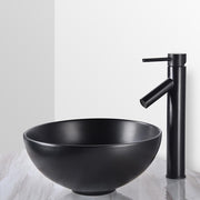 DIY 12" Round Black Vessel Sink Pop up Drain