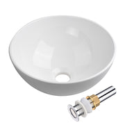 DIY 12" Bathroom Vessel Porcelain Sink w/ Drain Circular