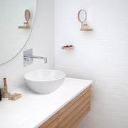 DIY 12" Bathroom Vessel Porcelain Sink w/ Drain Circular