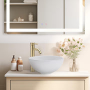 DIY 12" Bathroom Vessel Porcelain Sink w/ Drain Circular