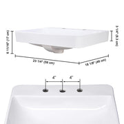 DIY Drop-in Bathroom Porcelain Sink w/ Overflow & Drain