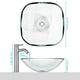 DIY Square Vessel Tempered Glass Bathroom Sink