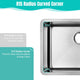 DIY 25" Undermount Single Stainless Kitchen Sink with Drain Basin Rack