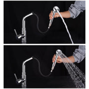 DIY Pull-out Bar Sink Kitchen Faucet Stainless 1-Handle