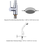 DIY Pull-out Bar Sink Kitchen Faucet Stainless 1-Handle