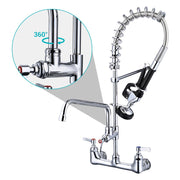 DIY 26" Kitchen Pre-Rinse Faucet with Spray Add-on Faucet