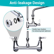 26" Kitchen Pre-Rinse Faucet with Spray Add-on Faucet