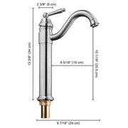 Tall Single-Hole Bath Bar Lavatory Faucet