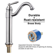 DIY Tall Single-Hole Bath Bar Lavatory Faucet