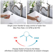 DIY Tall Single-Hole Bath Bar Lavatory Faucet