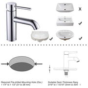 DIY Aquaterior Bathroom Lavatory Faucet Single Handle 7.5"H